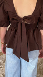 HM - Brown blouse