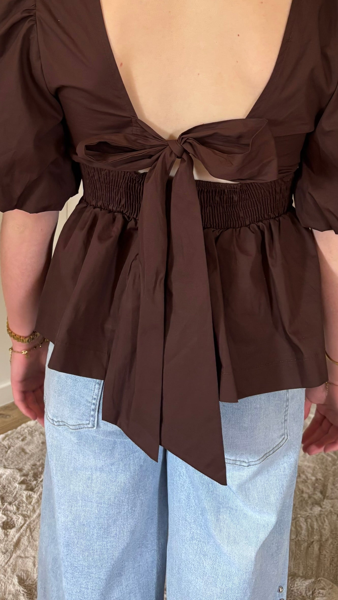 HM - Brown blouse