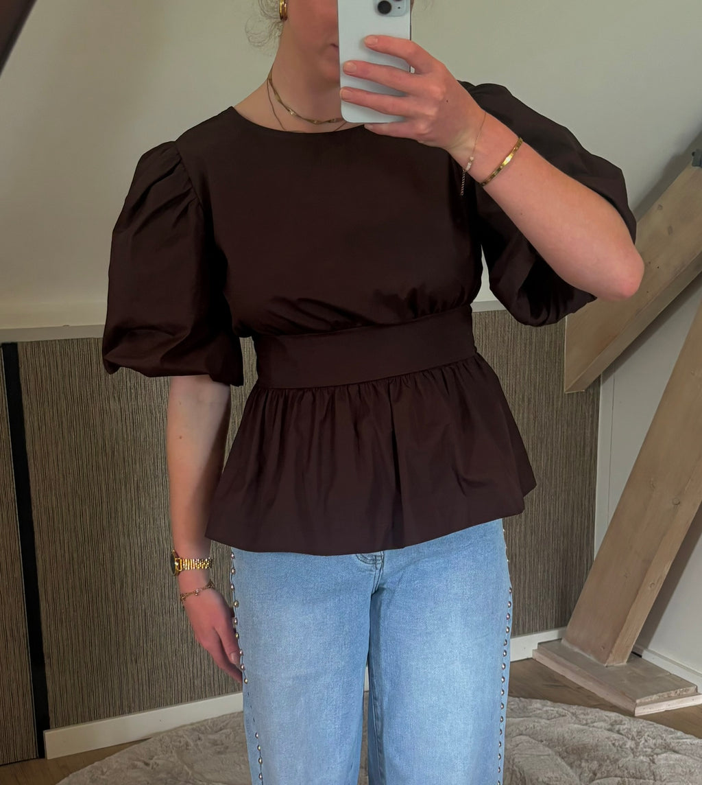 HM - Brown blouse
