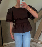 HM - Brown blouse