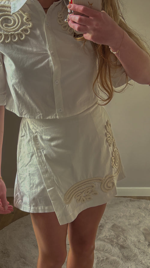 HM - Detail blouse wit